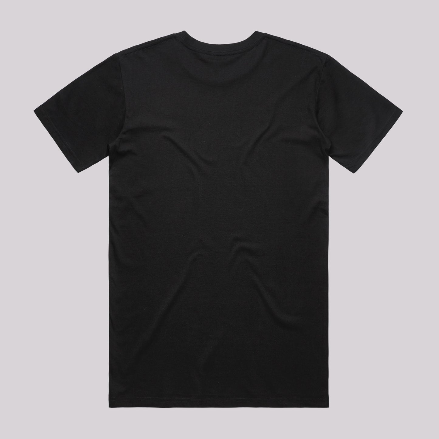 Black Chainstitched T-Shirt – Black Logo