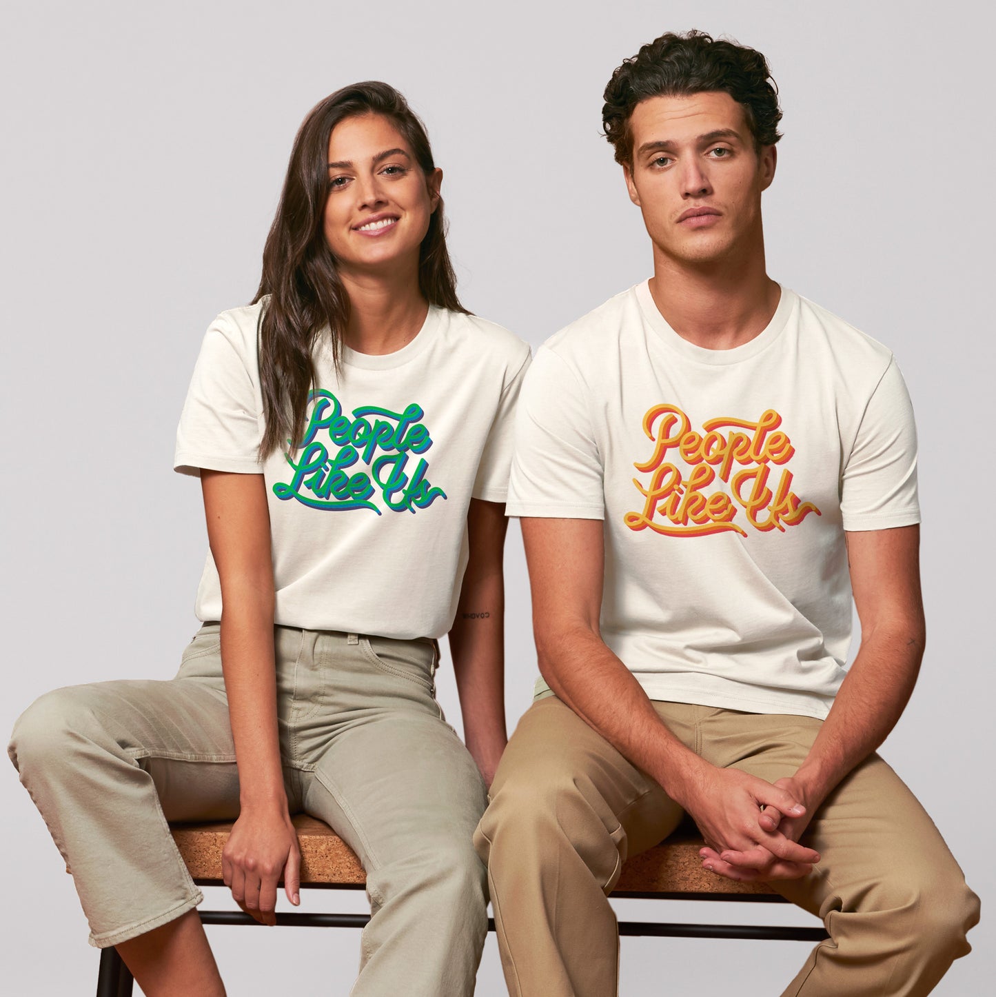 Three Colour Retro Logo Tee