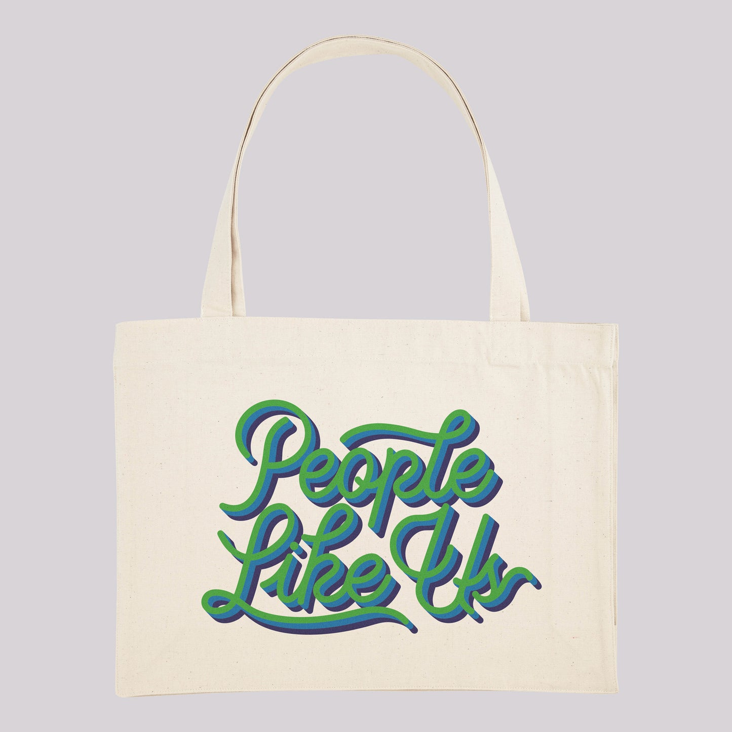 Three Colour Retro Logo Tote