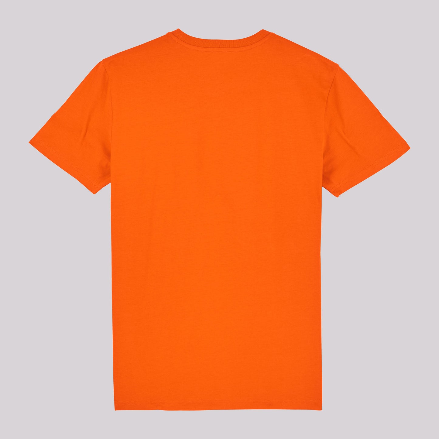 Orange Chainstitched T-Shirt – White Logo