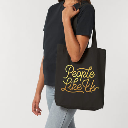 Gold Vinyl Logo Tote Bag